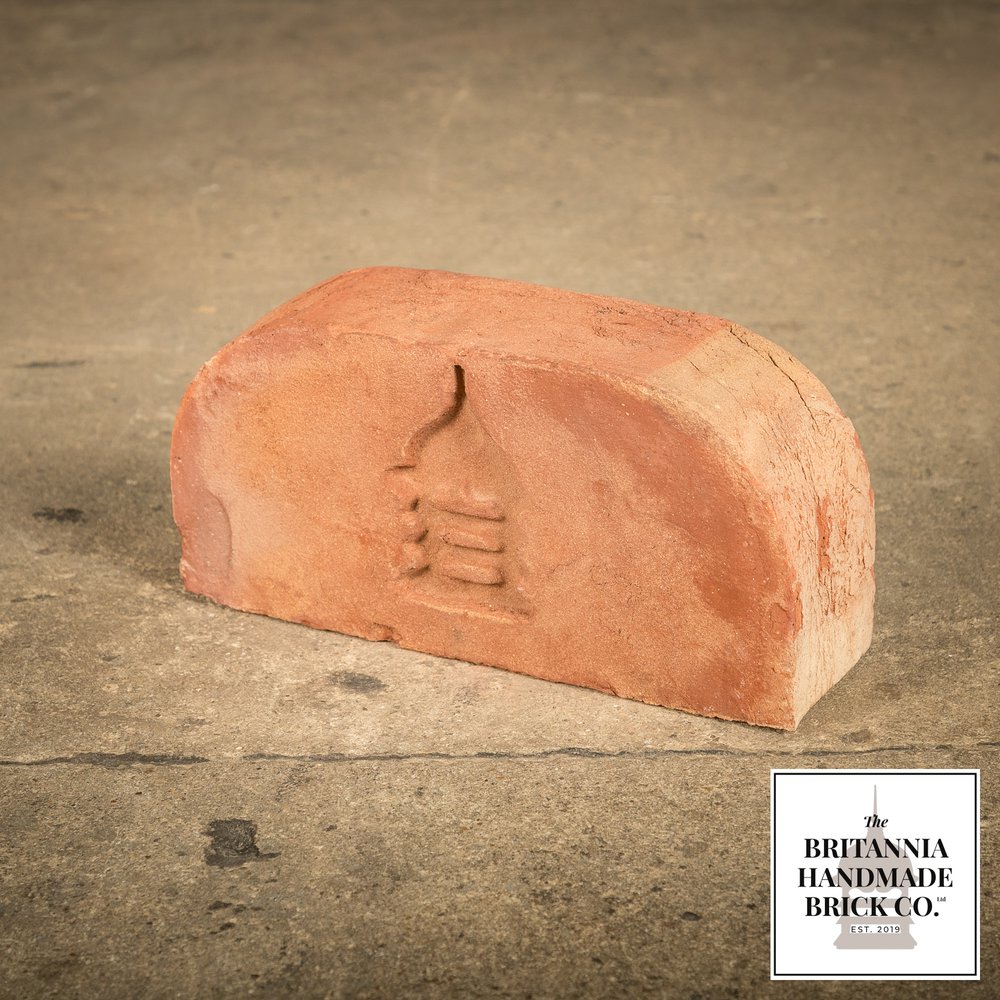 2 1/2” Double Bullnose, Handmade Period Style Red Brick