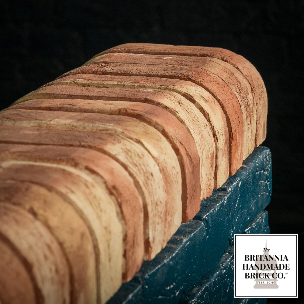 2 1/2” Double Bullnose, Handmade Period Style Red Brick