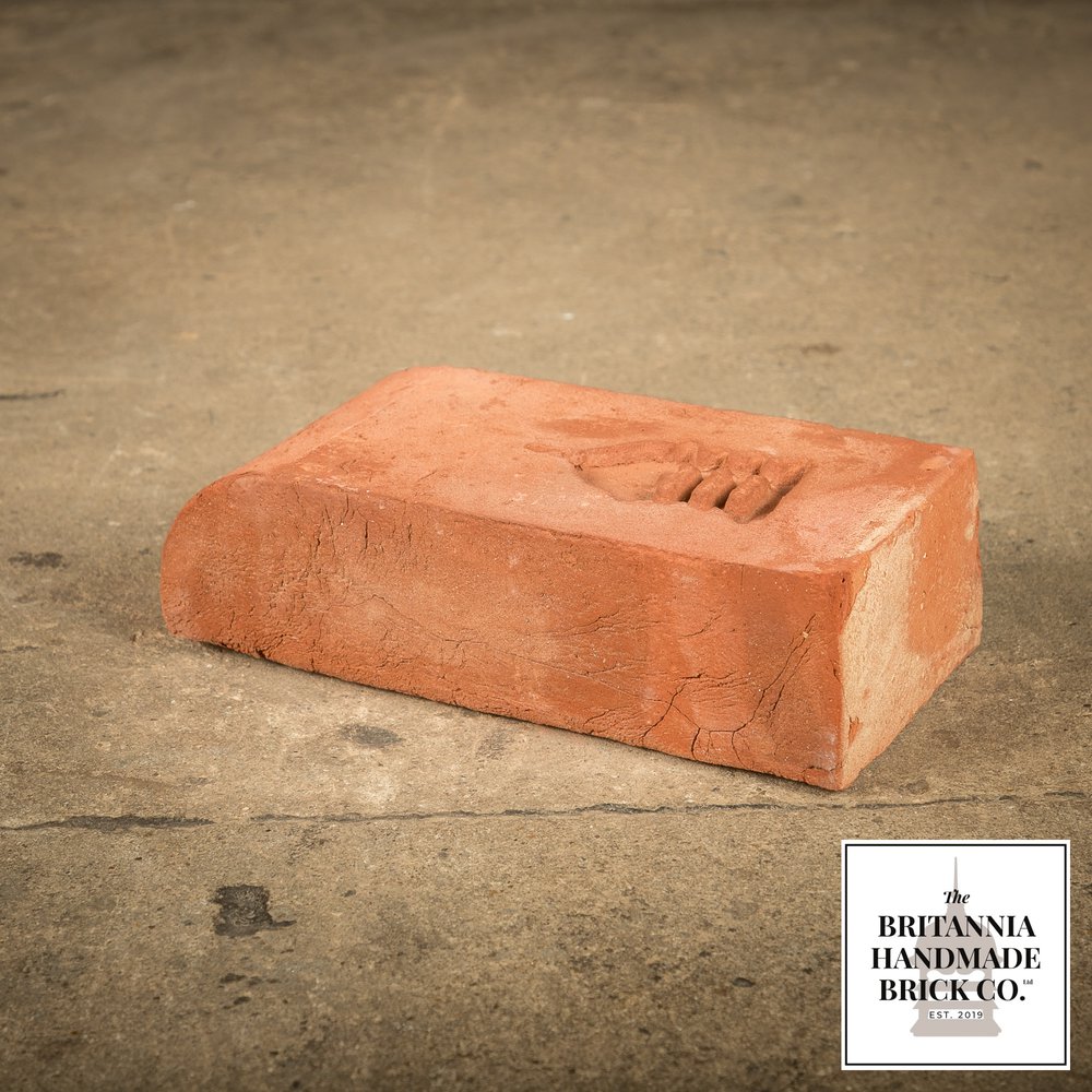 2 1/2” Bullnose Header, Handmade Period Style Red Brick