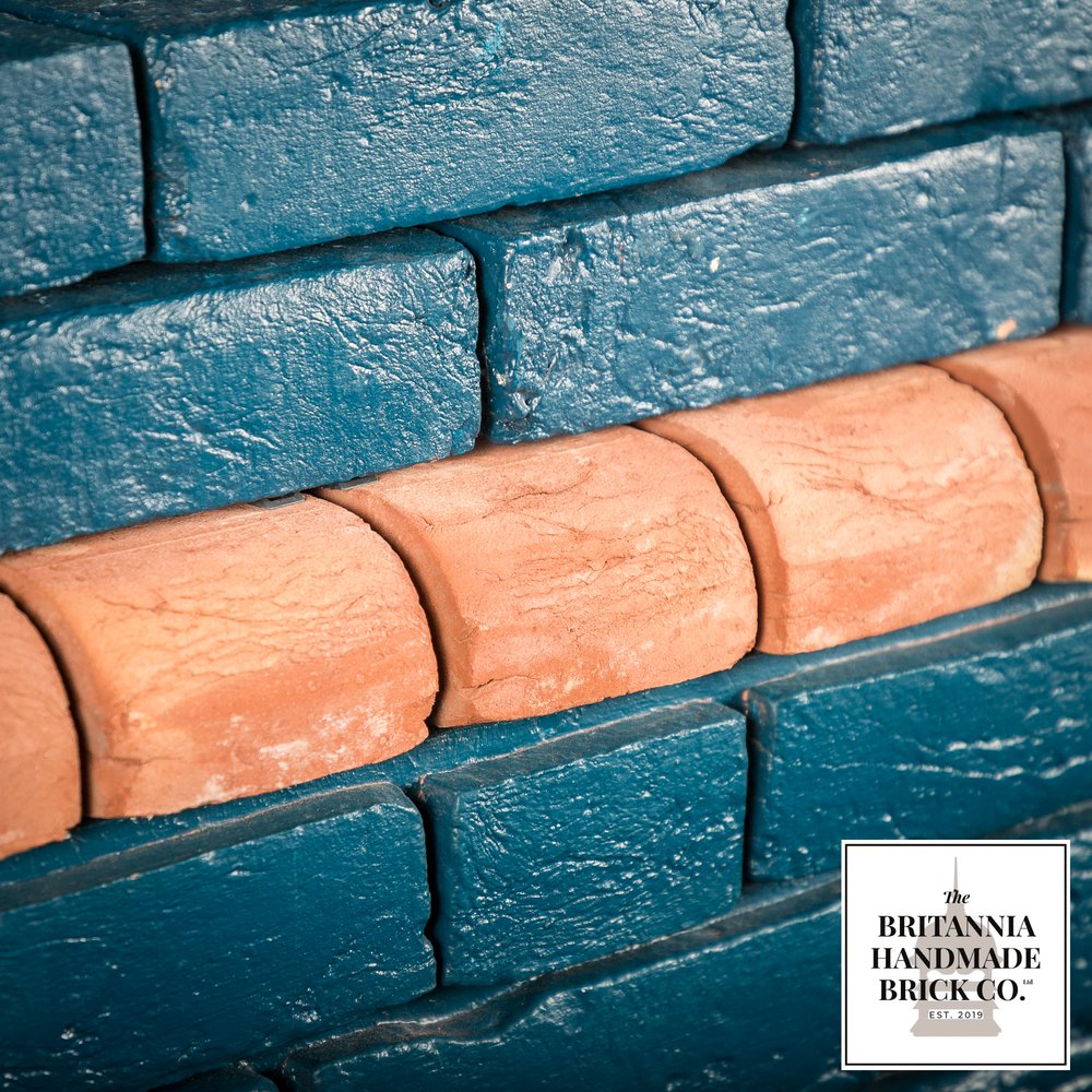 2 1/2” Bullnose Header, Handmade Period Style Red Brick