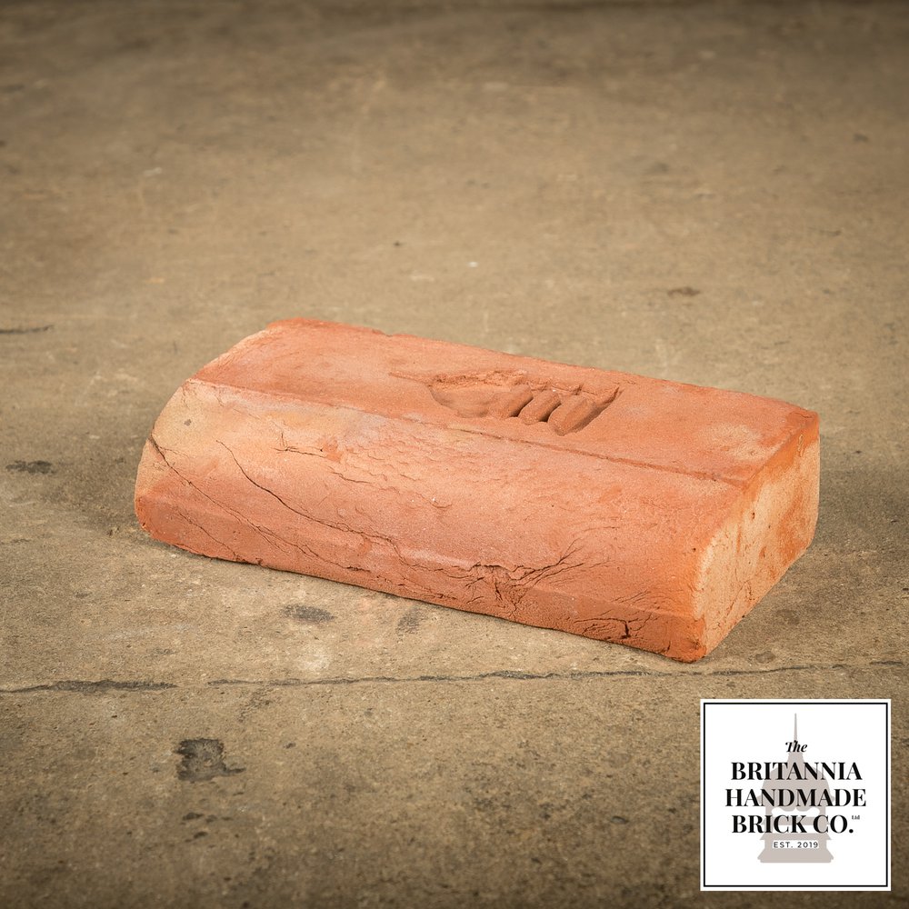 2” Bullnose Stretcher, Handmade Period Style Red Brick