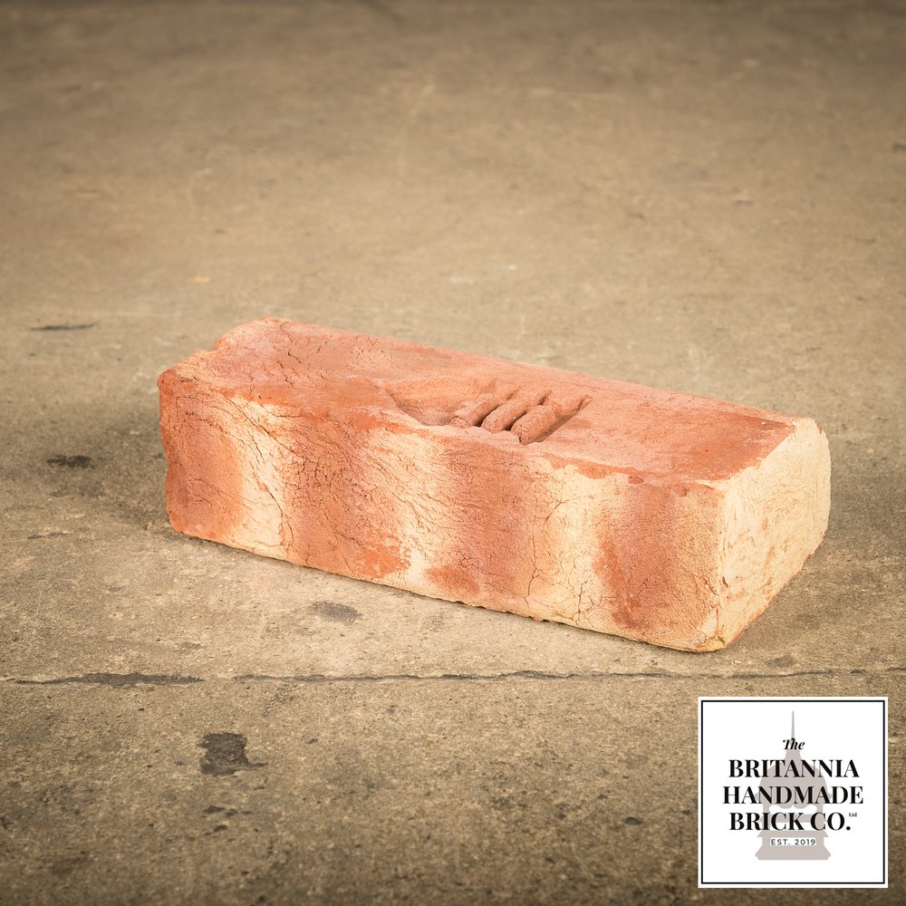 2 1/2” Bullnose Stretcher, Handmade Period Style Red Brick