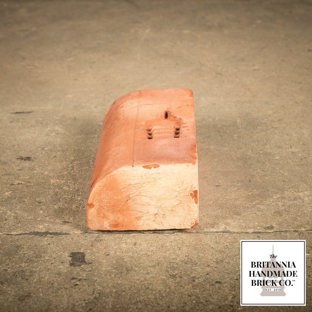 2 3/4” Bullnose Stretcher, Handmade Period Style Red Brick