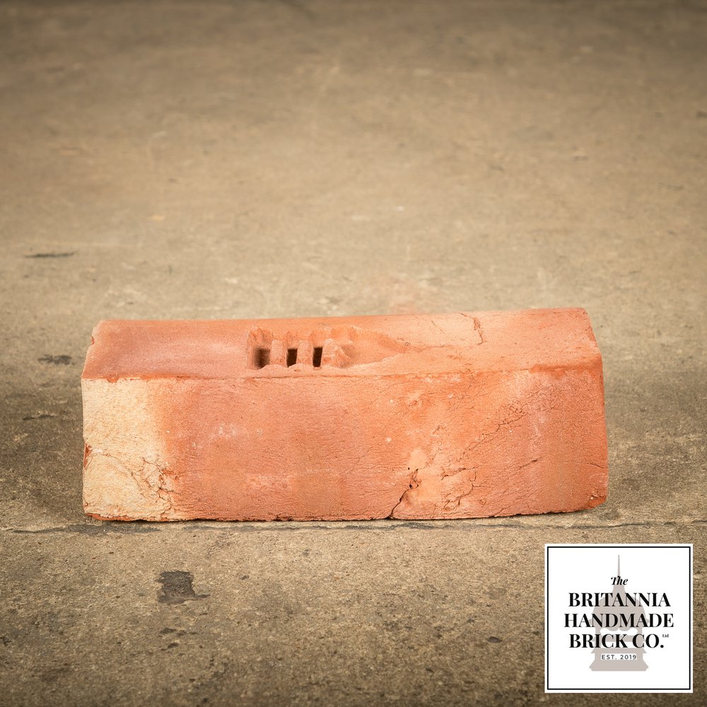 2 3/4” Bullnose Stretcher, Handmade Period Style Red Brick