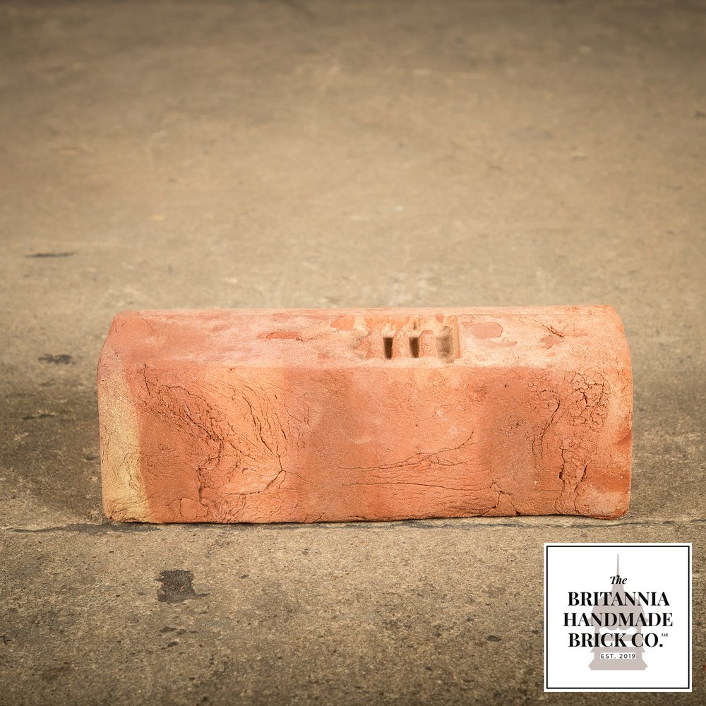 3” Bullnose Stretcher, Handmade Period Style Red Brick