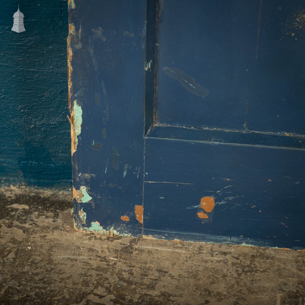 Half Glazed Door, Painted Pitch Pine Fitted with Wired Safety Glass