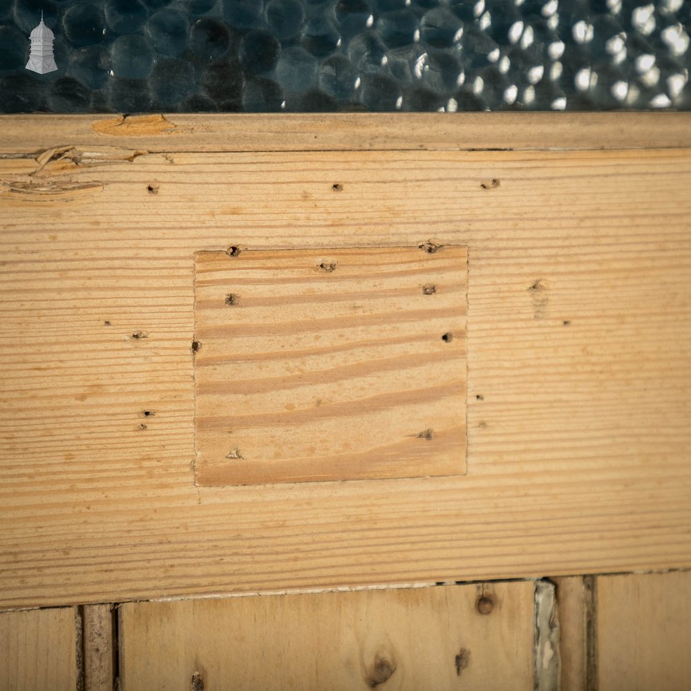 Glazed Pine Door, Fitted with 'Hammered Cathedral' Style Textured Glazing