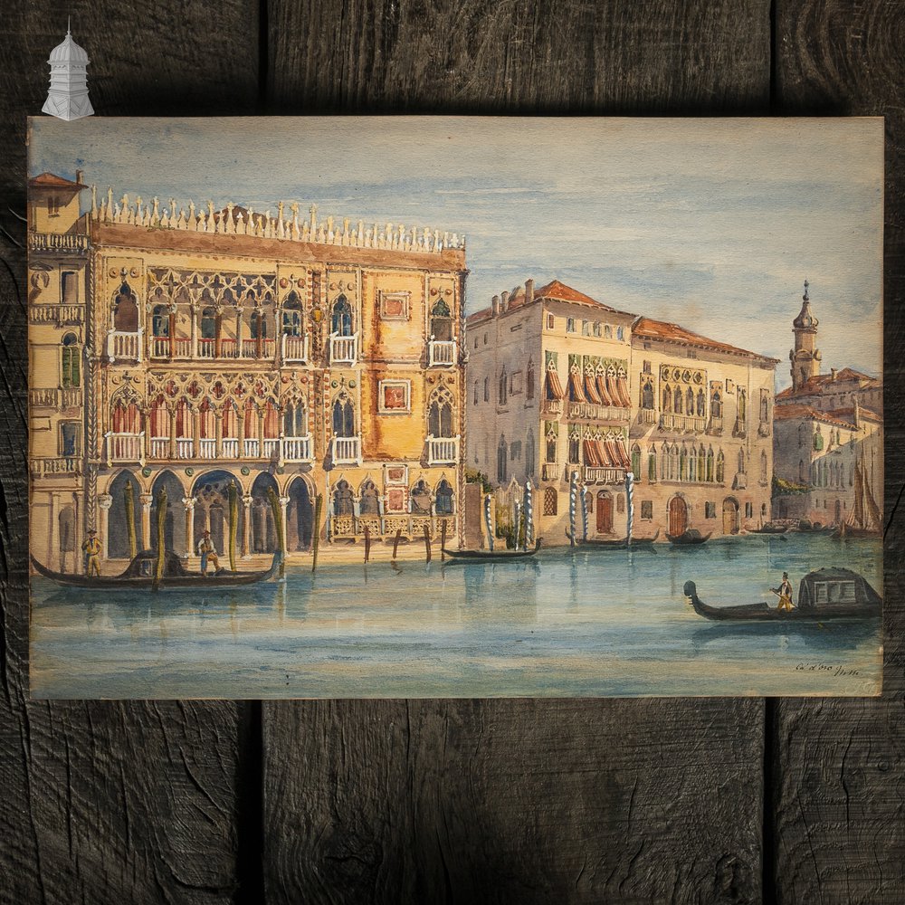 Venetian Watercolour Paintings, Set of 4