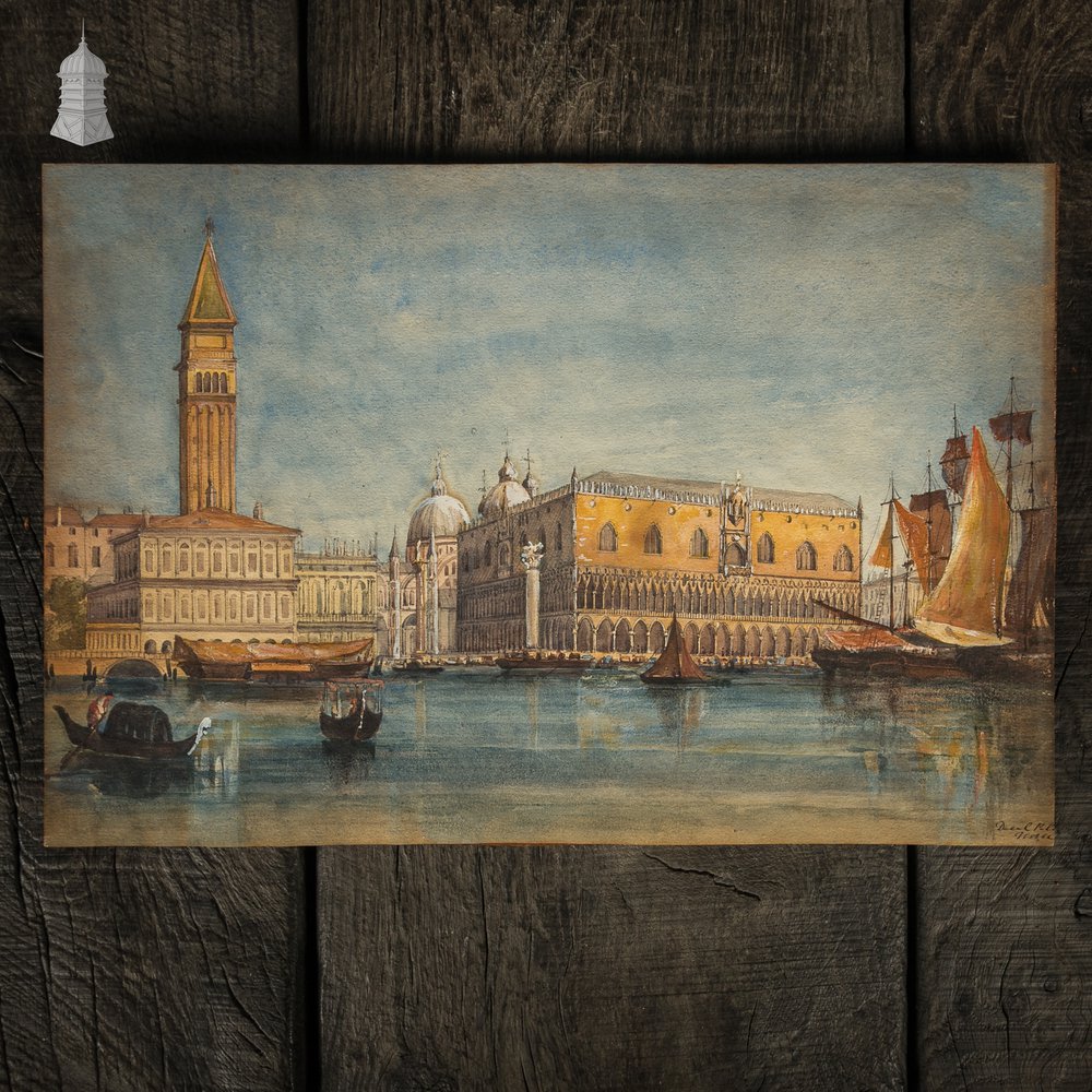 Venetian Watercolour Paintings, Set of 4