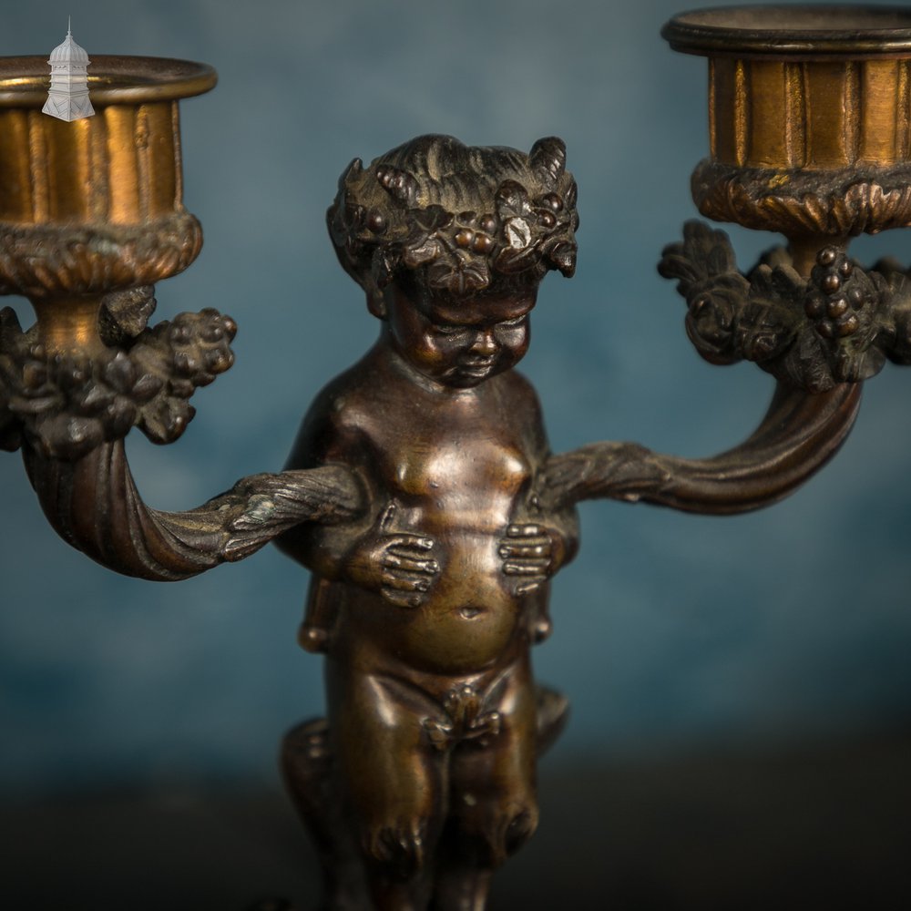 Cupid Candle Holders, Pair