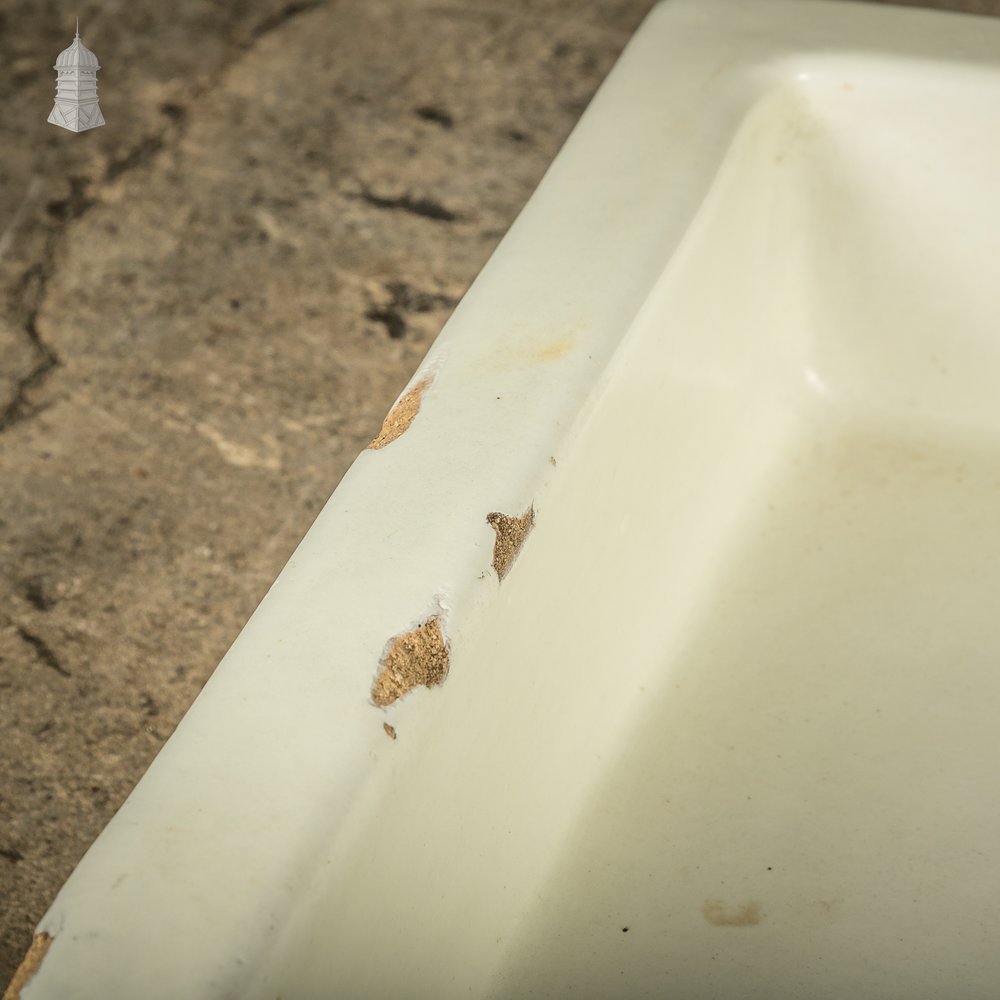 Doulton & Co Trough Sink, Shallow Cane and White Double Return