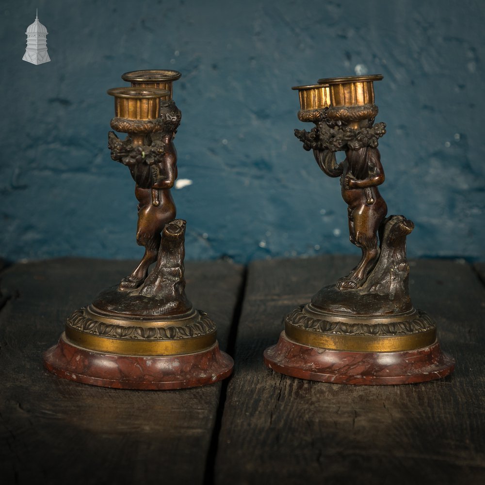 Cupid Candle Holders, Pair