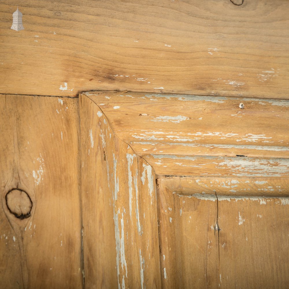 Pine Panelled Door, 19th C Moulded 4 Panel