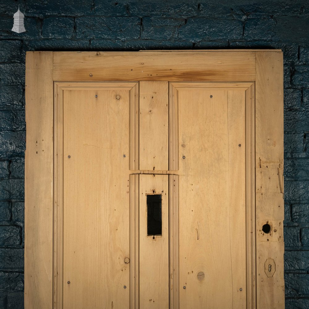 Pine Panelled Door, 19th C Moulded 4 Panel