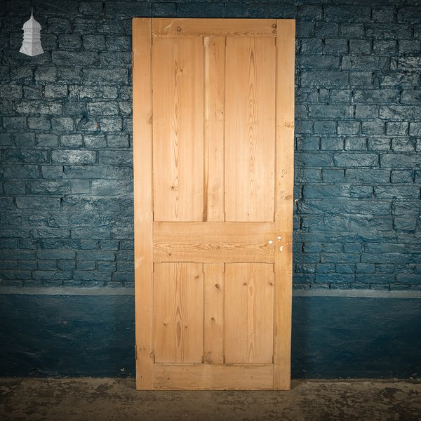 Pine Panelled Door, 4 Panel, Stop Chamfer Detail