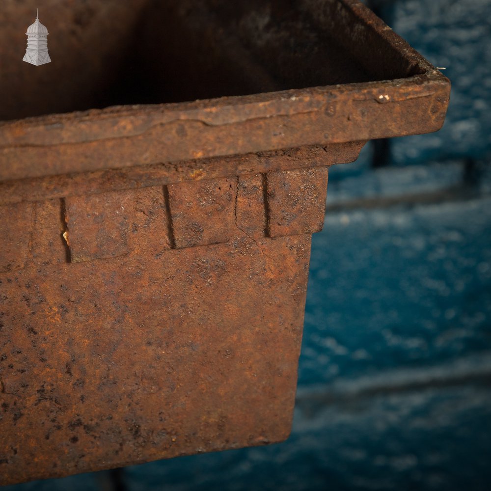 Rain Water Heads, Pair of Hoppers with Dentil Detail