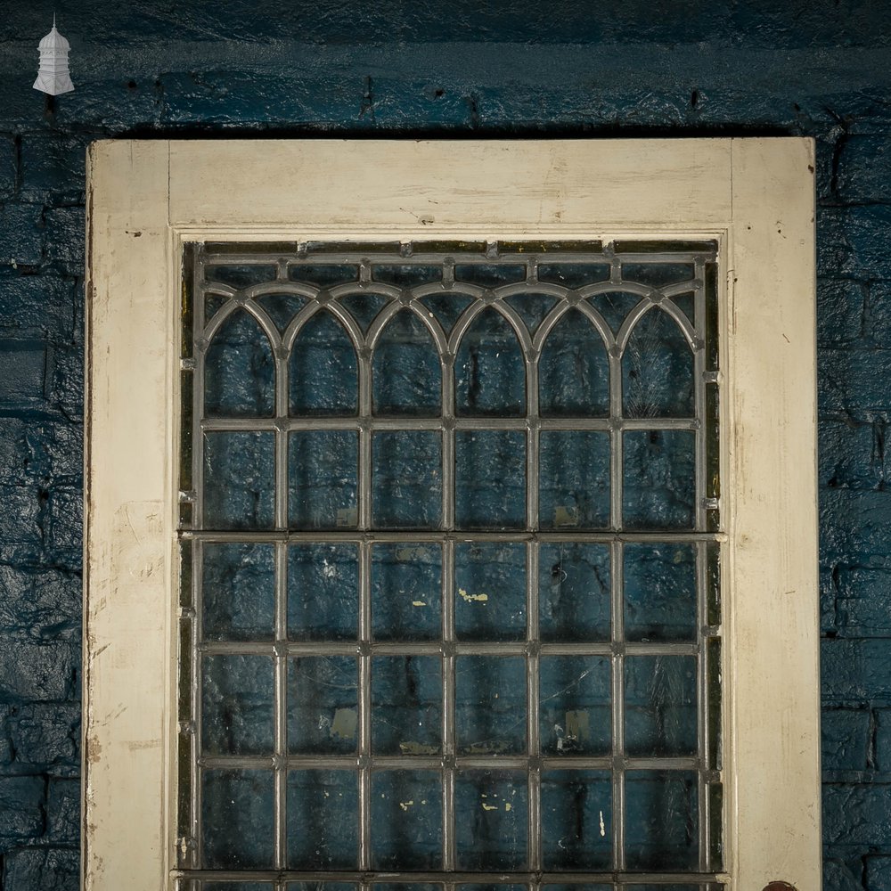 Half Glazed Door, Fitted with Leaded Glass