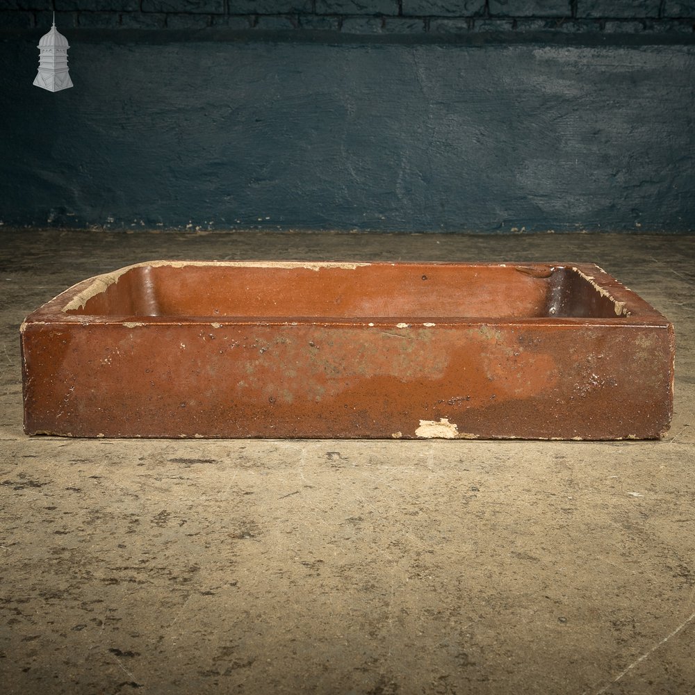 Georgian Sink, Salt Glazed Right hand return with Decorative Floral Pattern