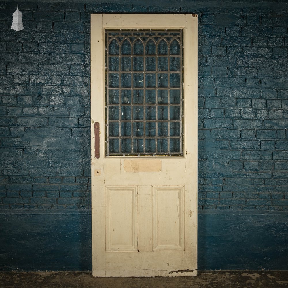 Half Glazed Door, Fitted with Leaded Glass