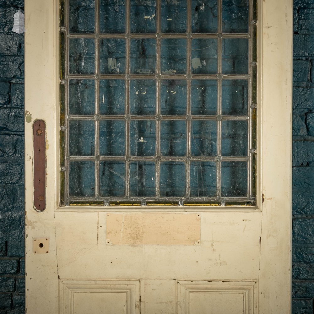 Half Glazed Door, Fitted with Leaded Glass