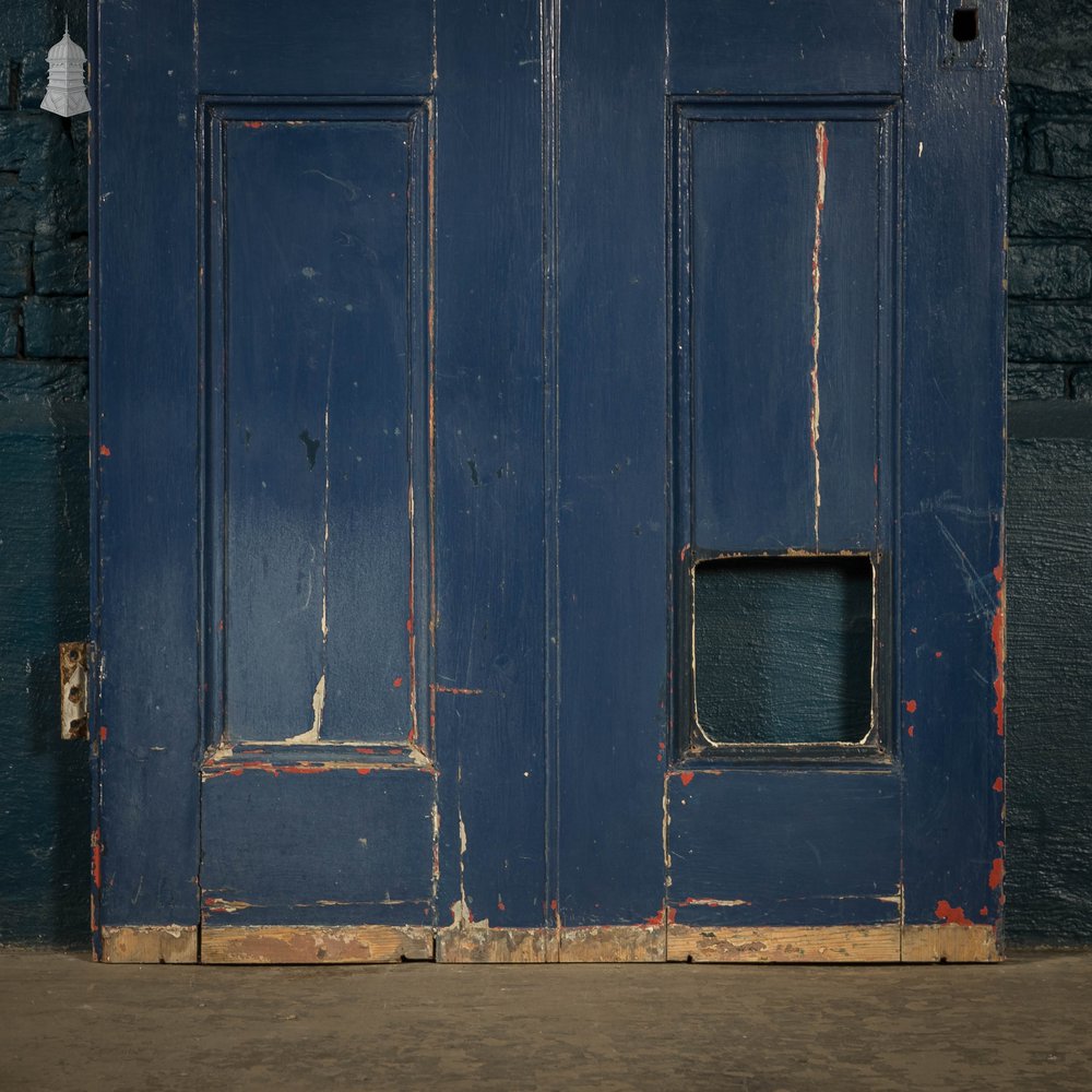 Pine Paneled Door, 4 Panel Distressed Paint