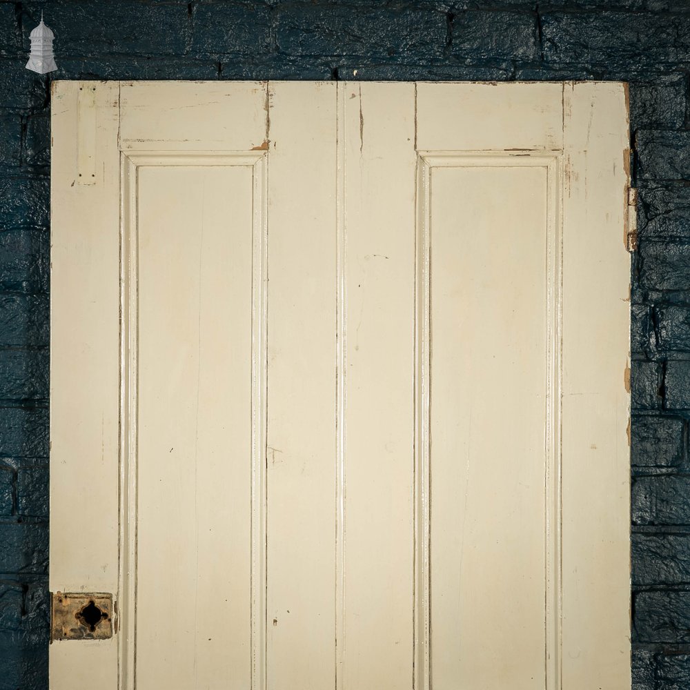 Pine Paneled Door, 4 Panel Distressed Paint