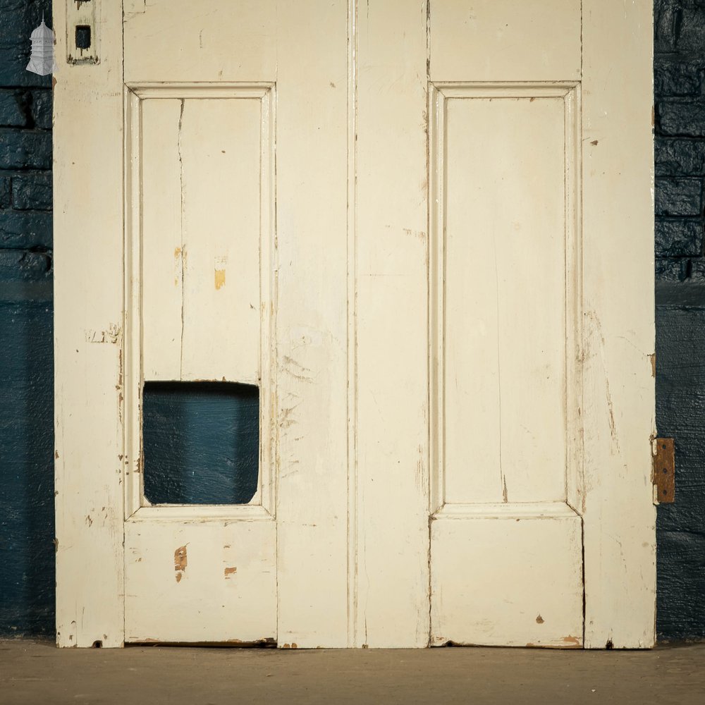 Pine Paneled Door, 4 Panel Distressed Paint