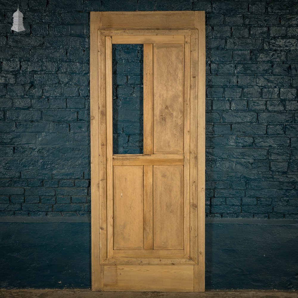 Pine Panaled Door in frame, 4 Panel