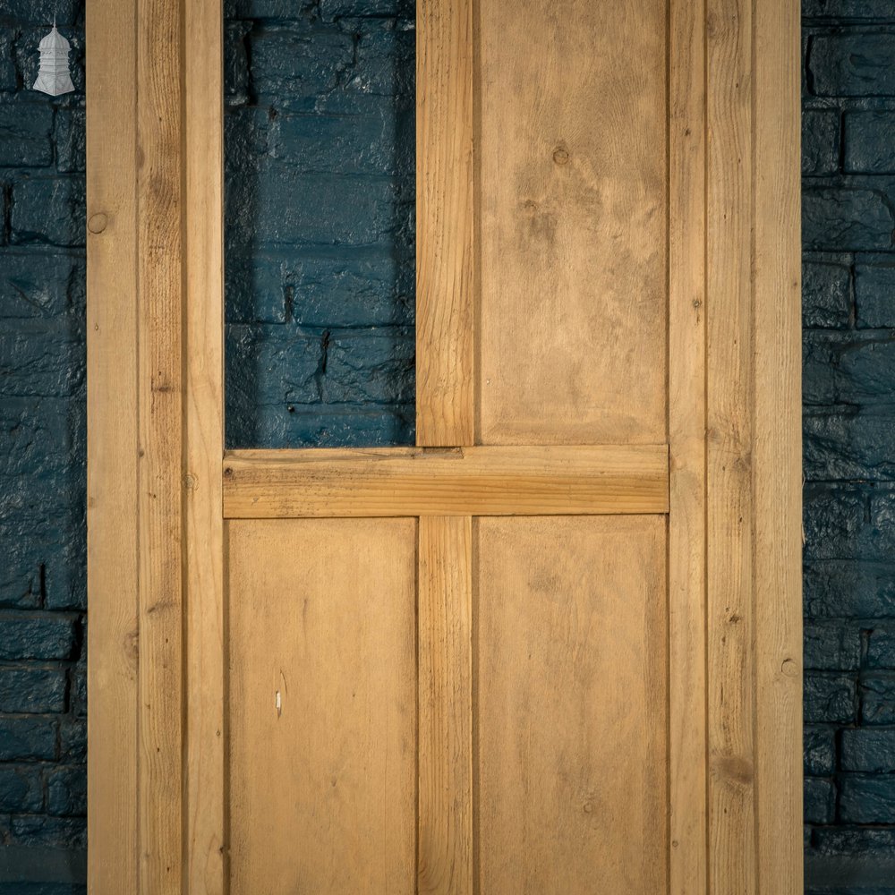 Pine Panaled Door in frame, 4 Panel