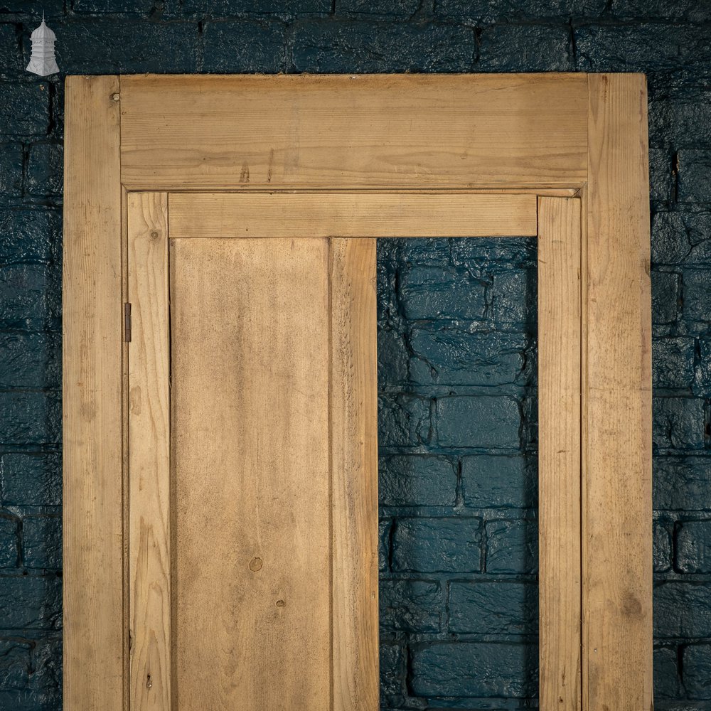 Pine Panaled Door in frame, 4 Panel