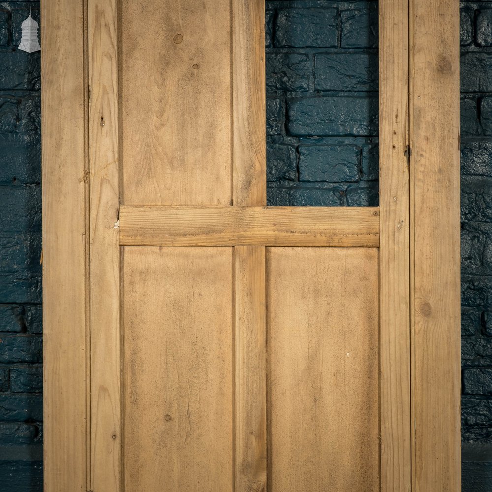 Pine Panaled Door in frame, 4 Panel