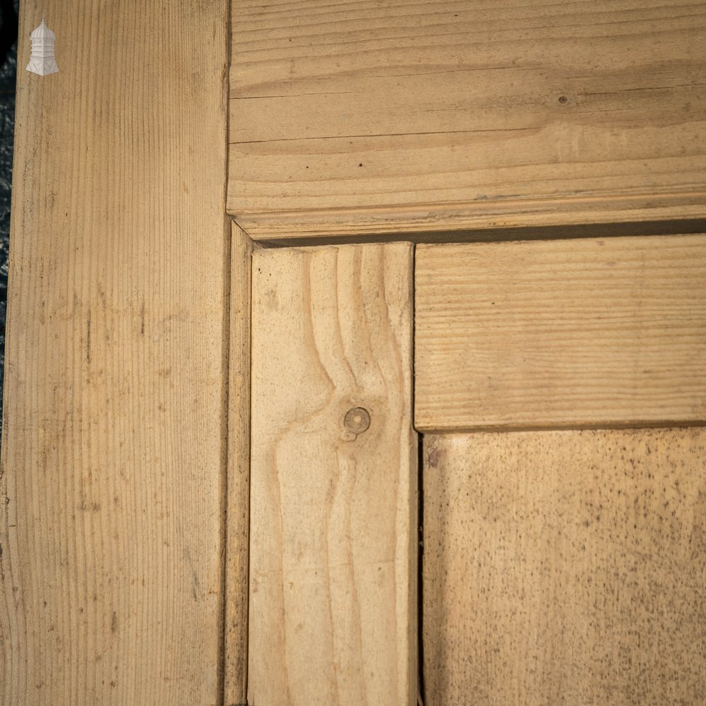 Pine Panaled Door in frame, 4 Panel