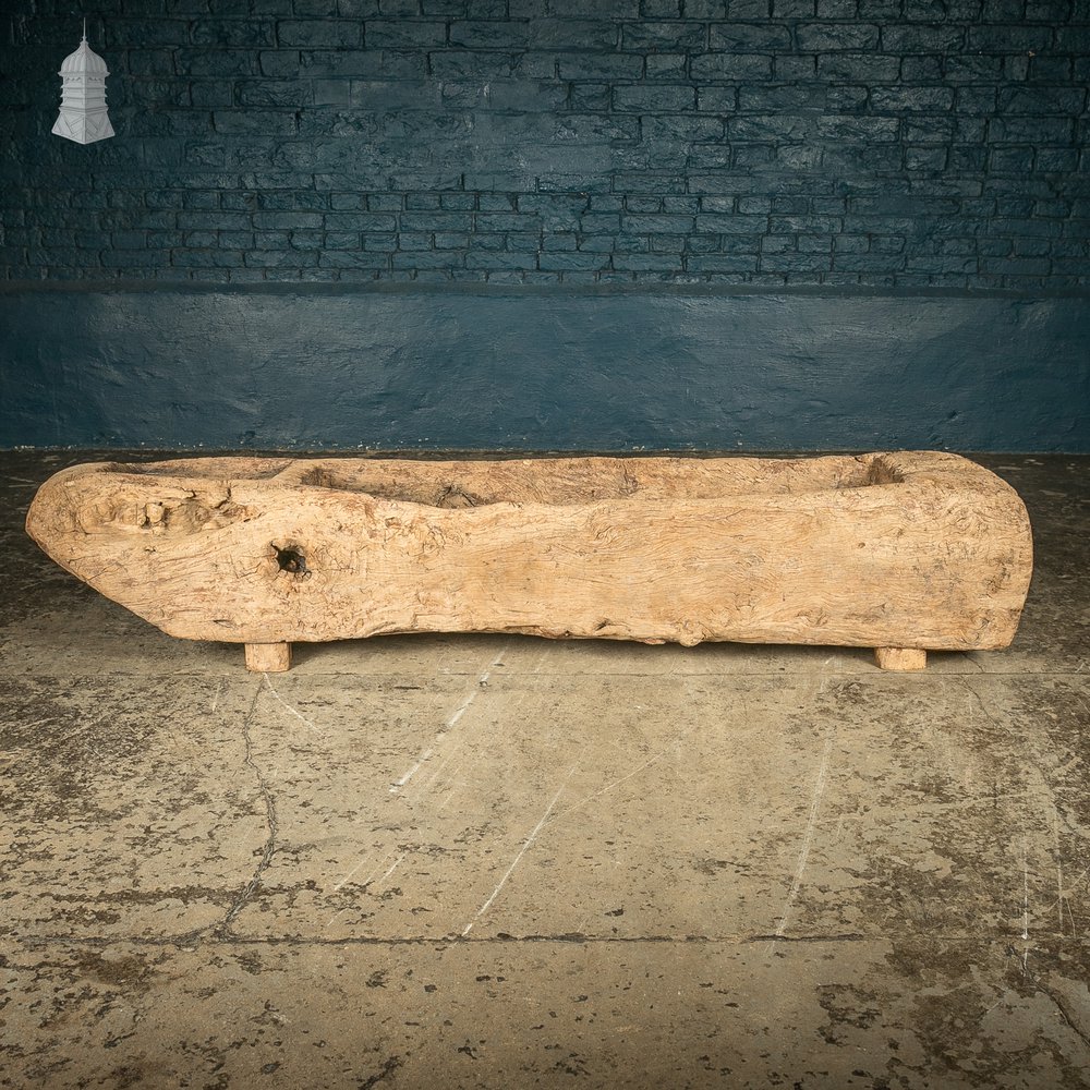 Ancient Oak Trough, Hand Carved Salvaged from North Norfolk