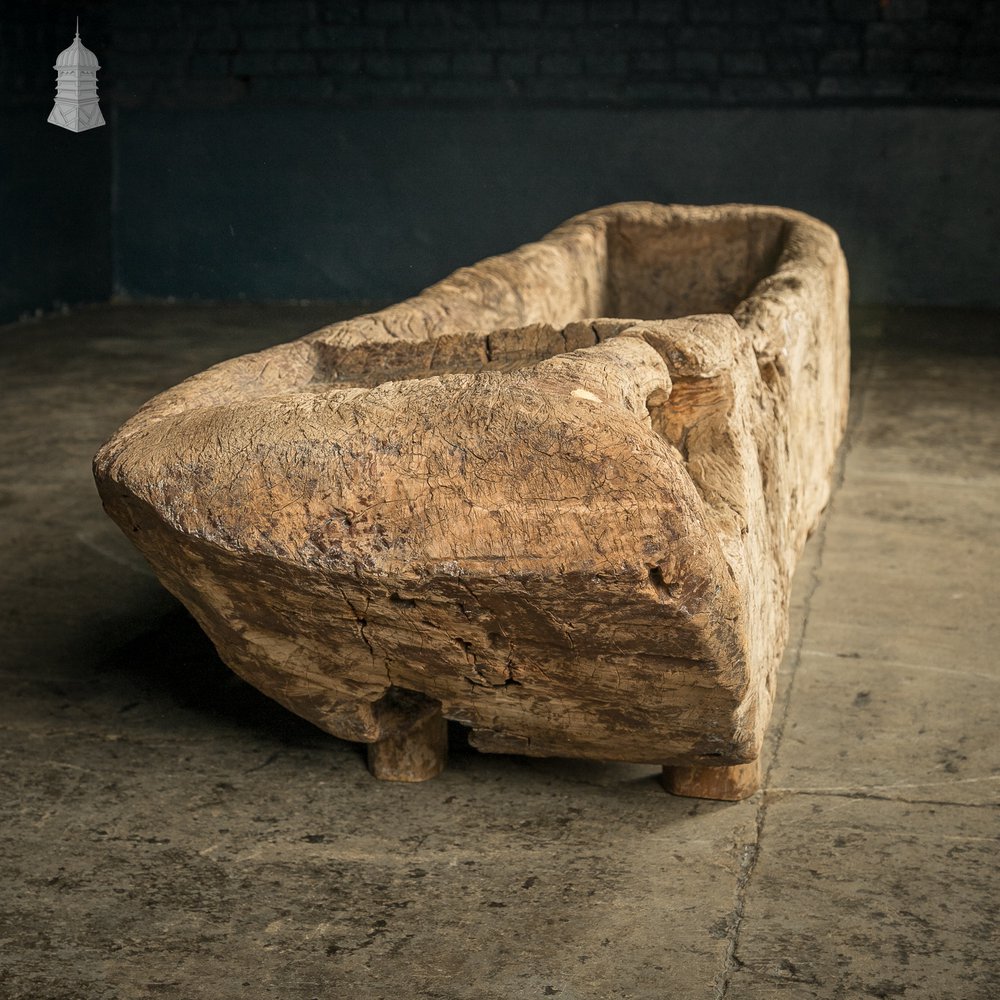 Ancient Oak Trough, Hand Carved Salvaged from North Norfolk