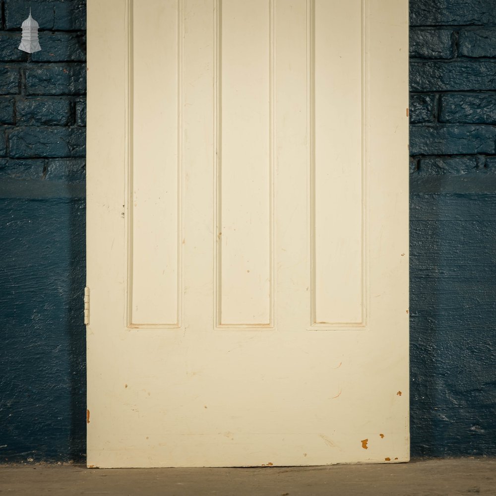 Half Glazed Door, 4 Panel White Painted