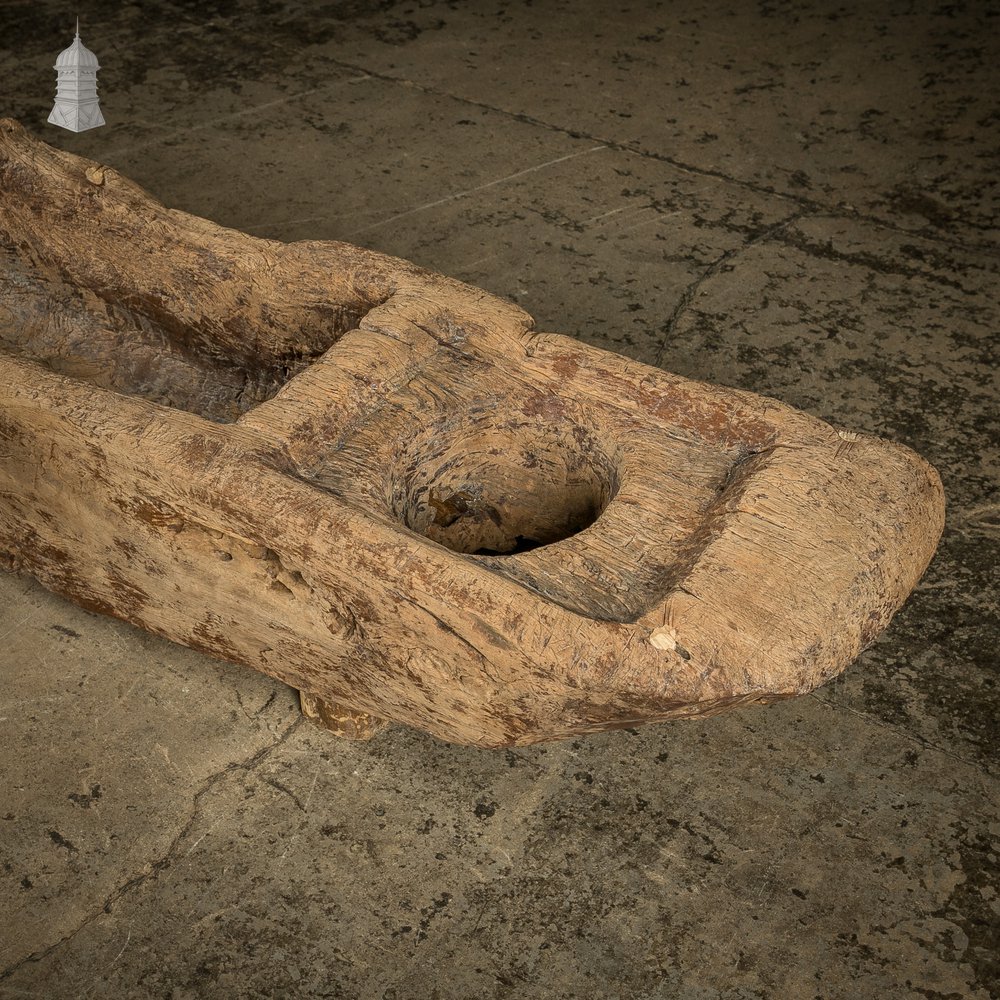 Ancient Oak Trough, Hand Carved Salvaged from North Norfolk