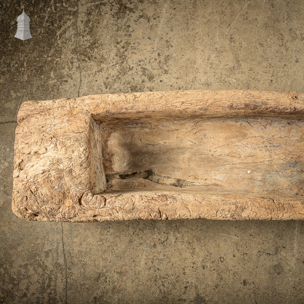 Ancient Oak Trough, Hand Carved Salvaged from North Norfolk