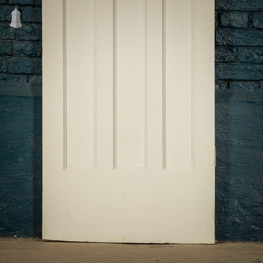 Half Glazed Door, 4 Panel White Painted