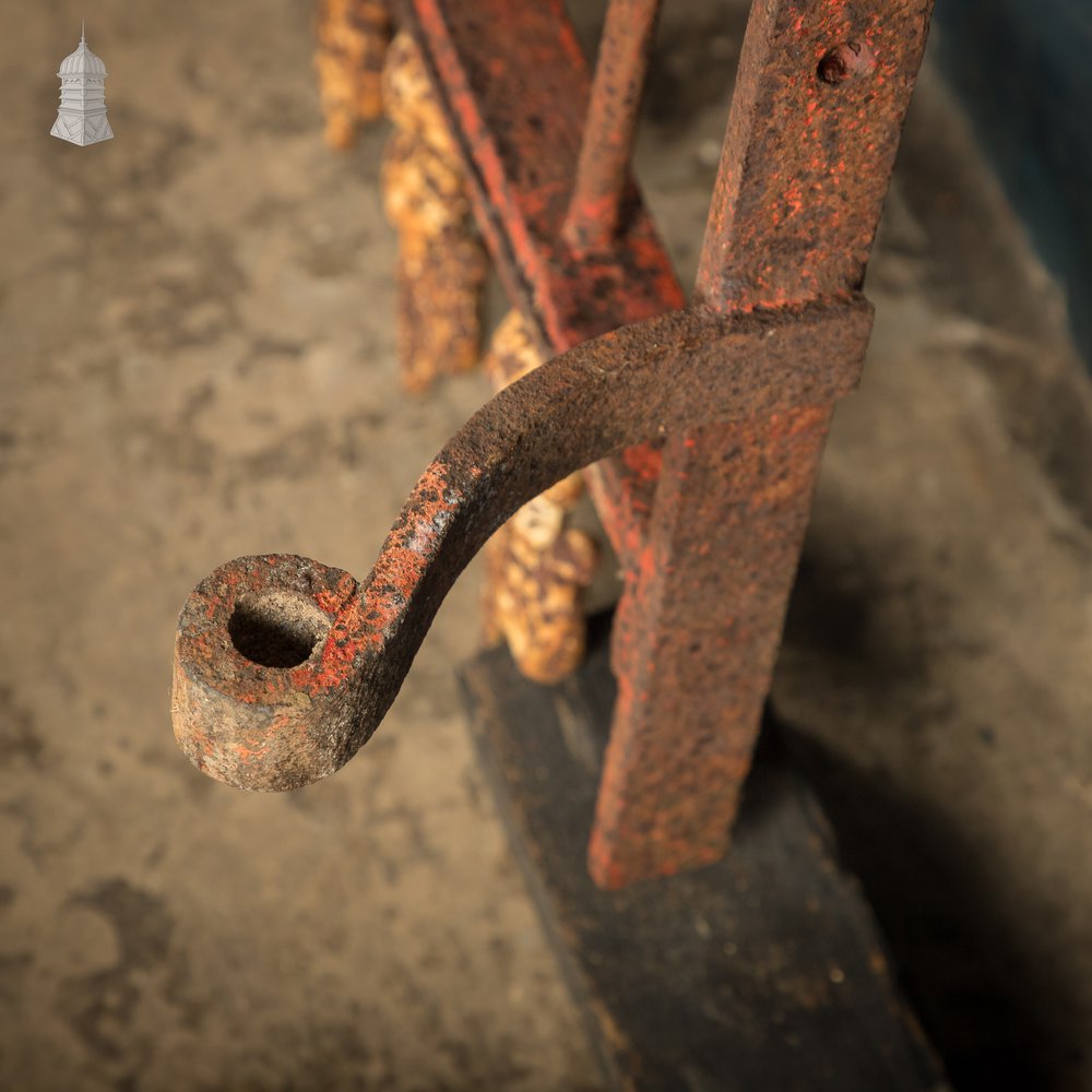 Iron Gate with Decorative Finials