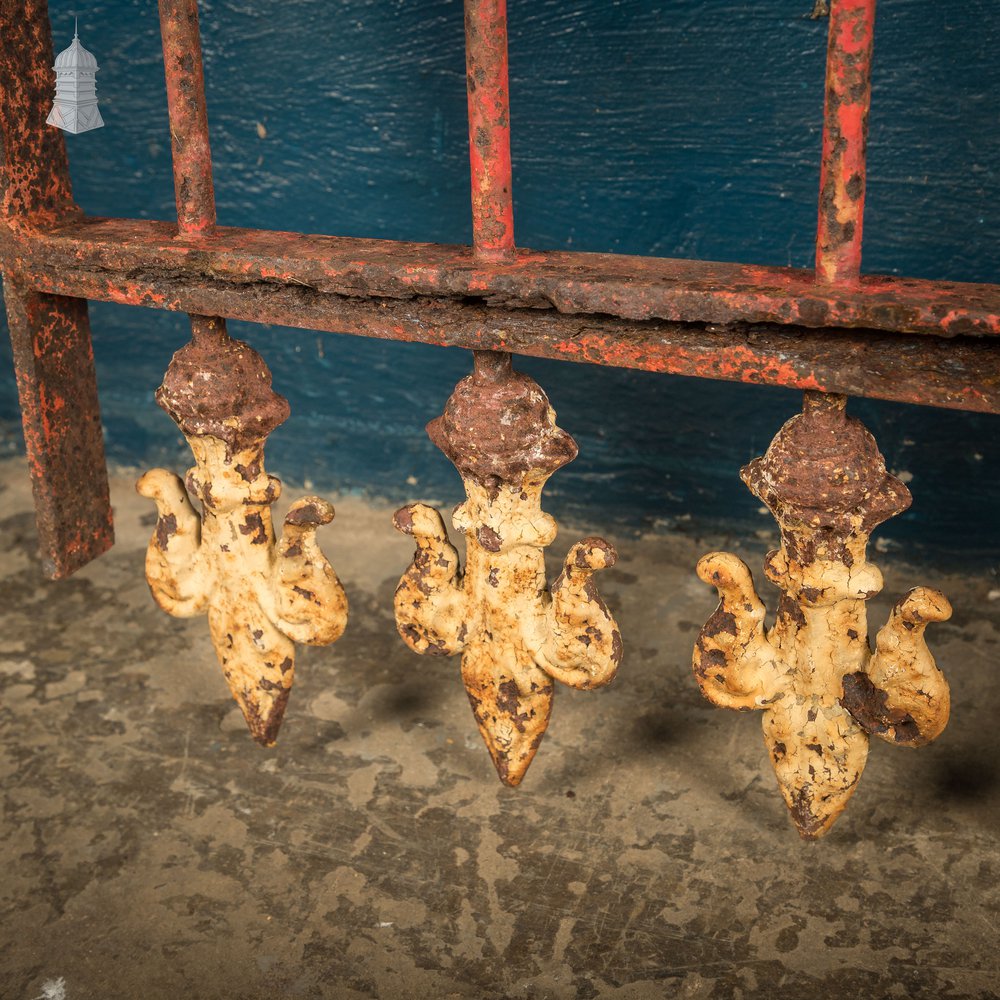 Iron Gate with Decorative Finials