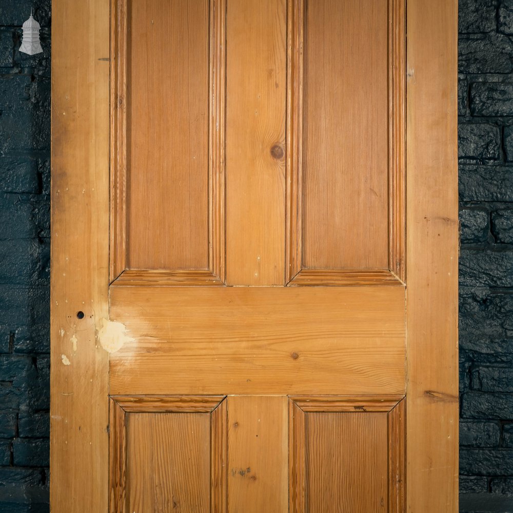 Pine Paneled Door, 4 Moulded Panel