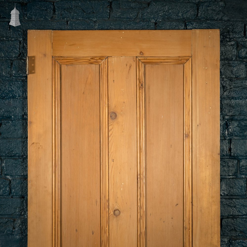 Pine Paneled Door, 4 Moulded Panel