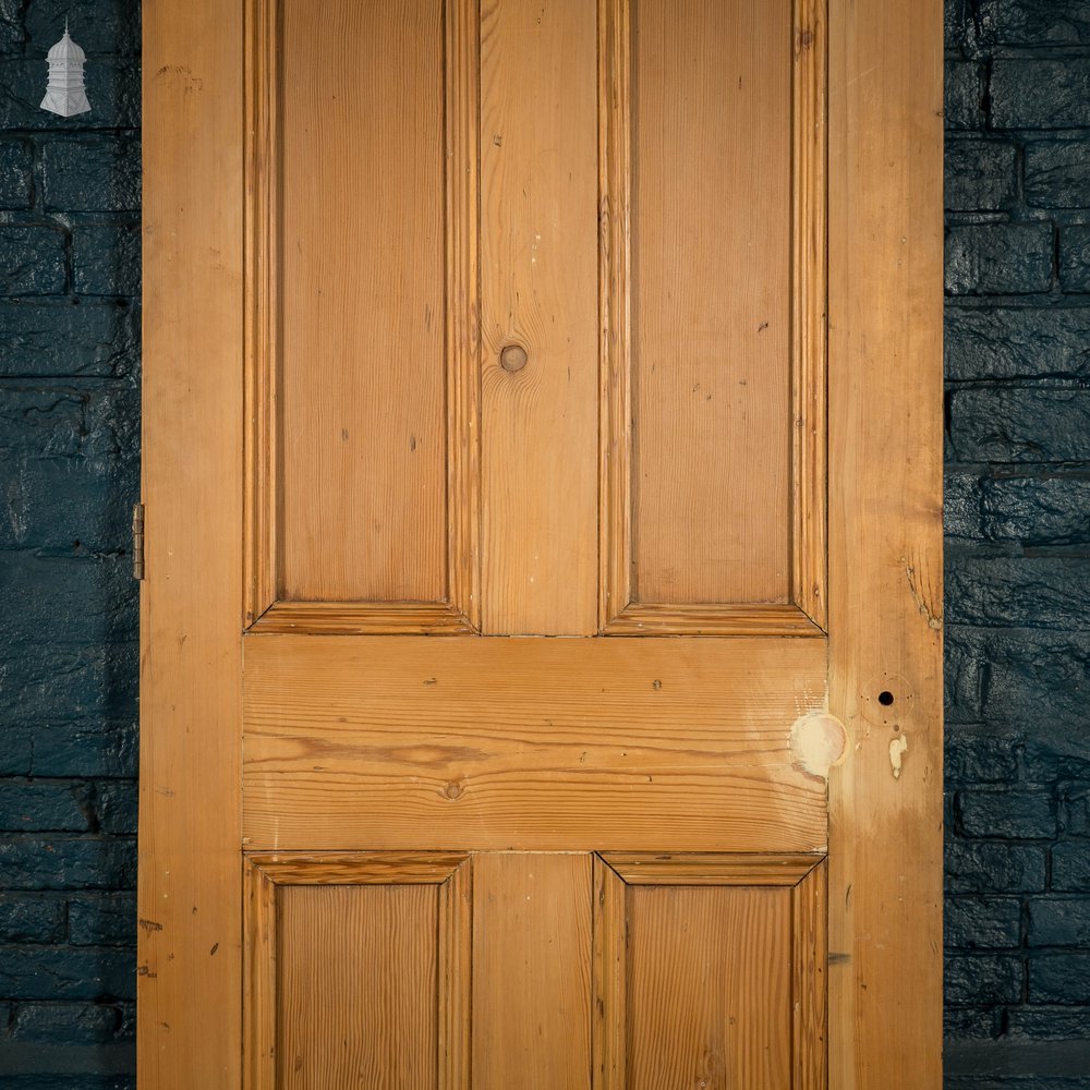 Pine Paneled Door, 4 Moulded Panel