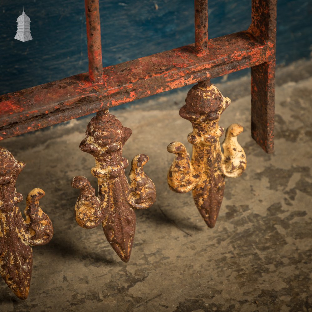 Iron Gate with Decorative Finials