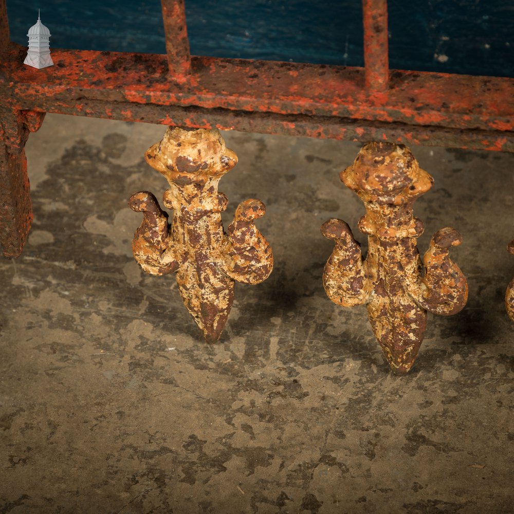 Iron Gate with Decorative Finials