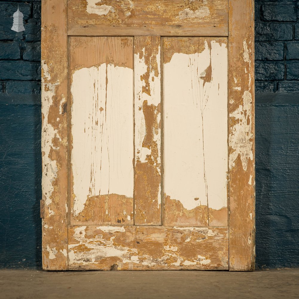 Pine Paneled Door, 4 Panel Distressed Paint