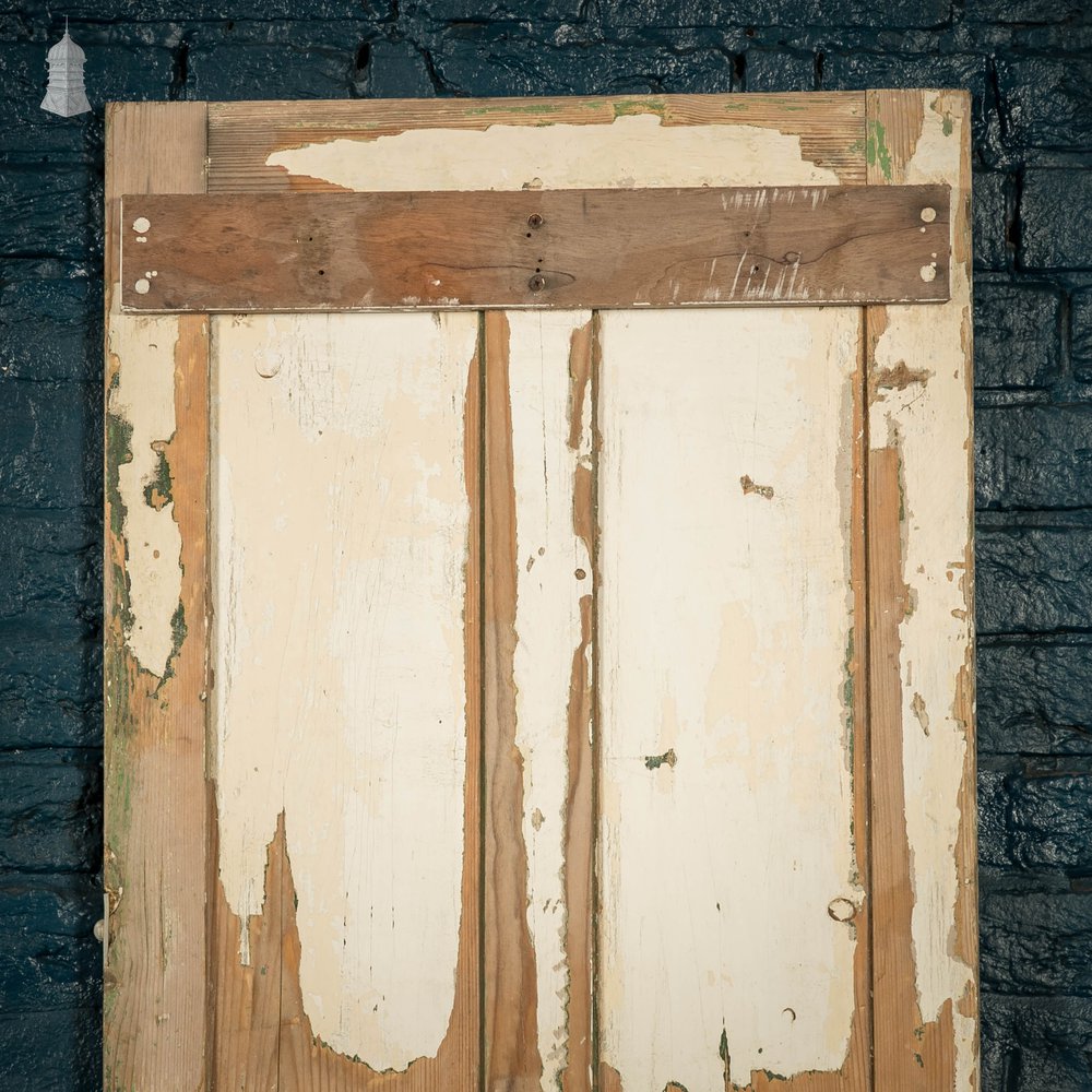 Pine Paneled Door, 4 Panel Distressed Paint