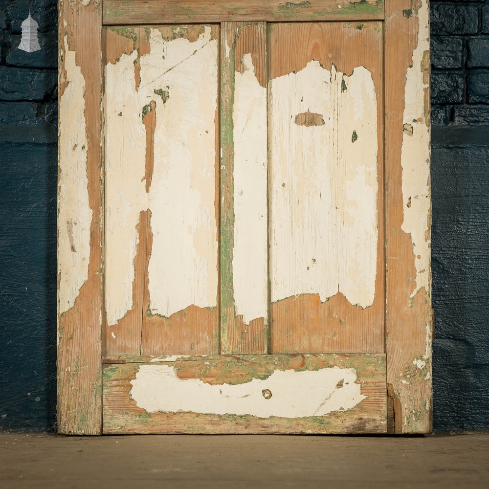 Pine Paneled Door, 4 Panel Distressed Paint