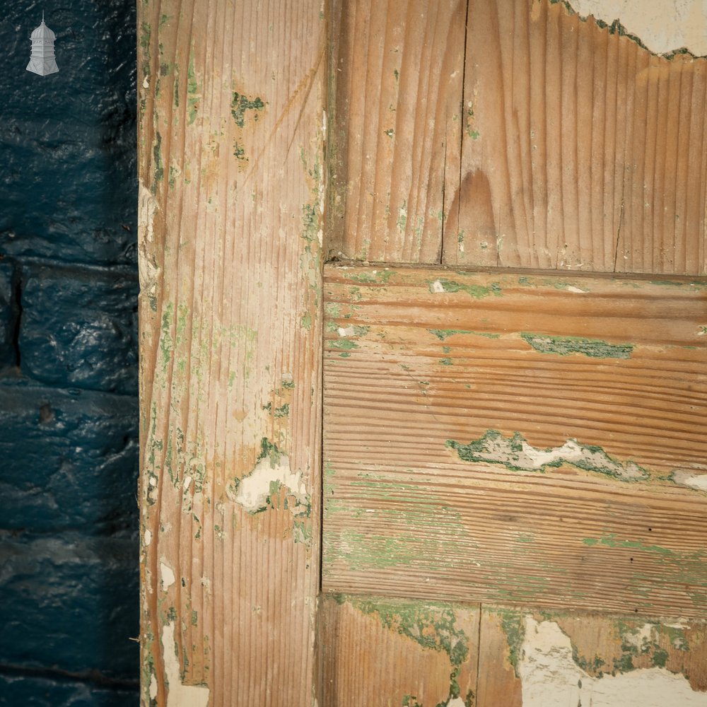 Pine Paneled Door, 4 Panel Distressed Paint