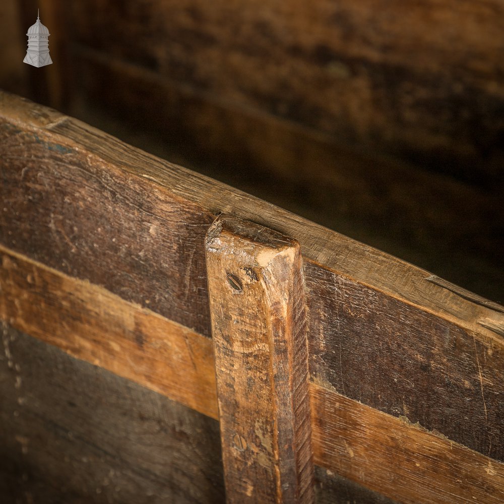 Wheeled Box Trolley, Bygone Industrial Hardwood Cart